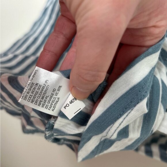 Ripe Maternity Lionel Long Sleeve Nursing Tee Petrol Shirt top White Size XS M - Picture 10 of 15